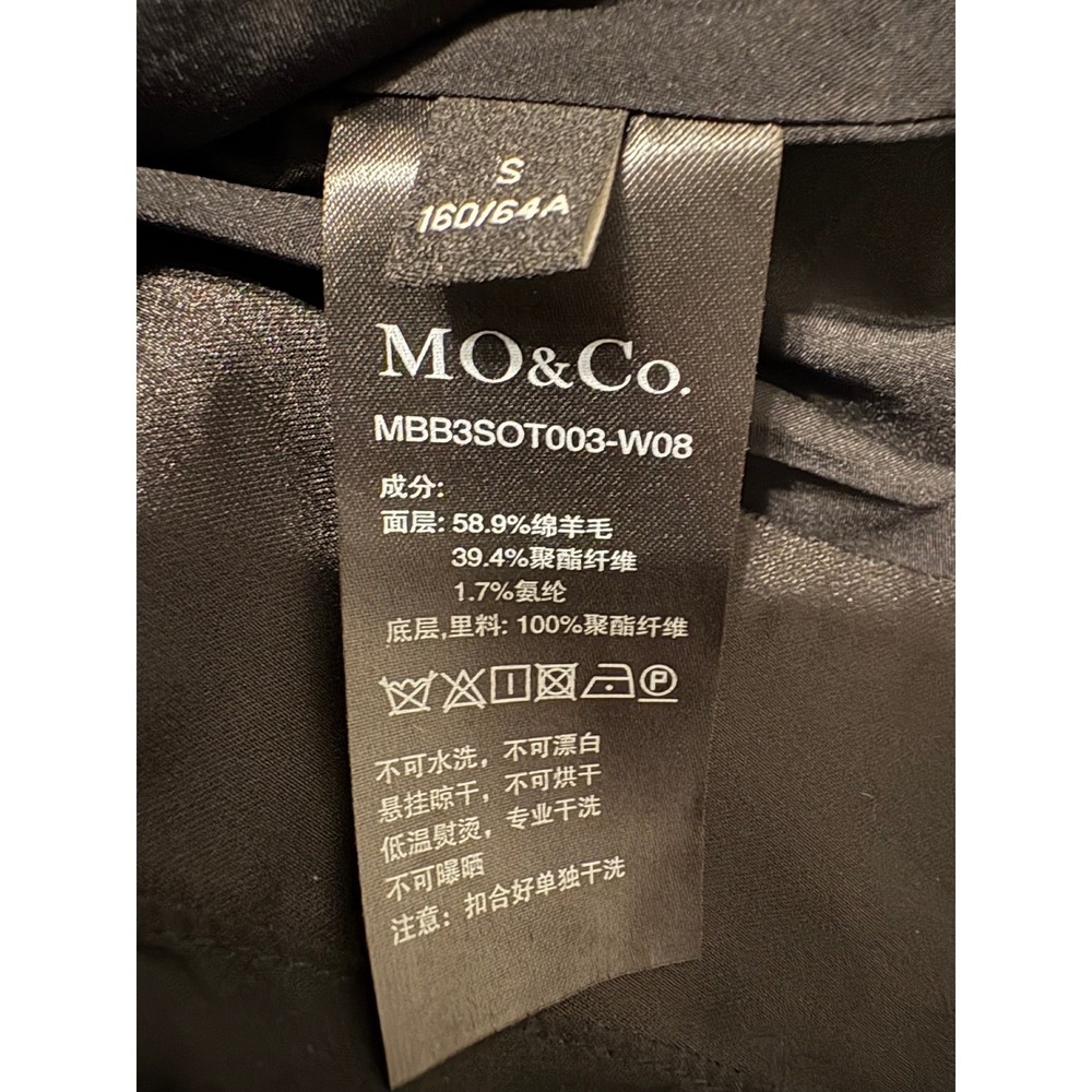 MO&Co. Black High Waisted Wool Blend Pleated Shorts MBB3SOT003-W08 Womens S - Picture 3 of 6
